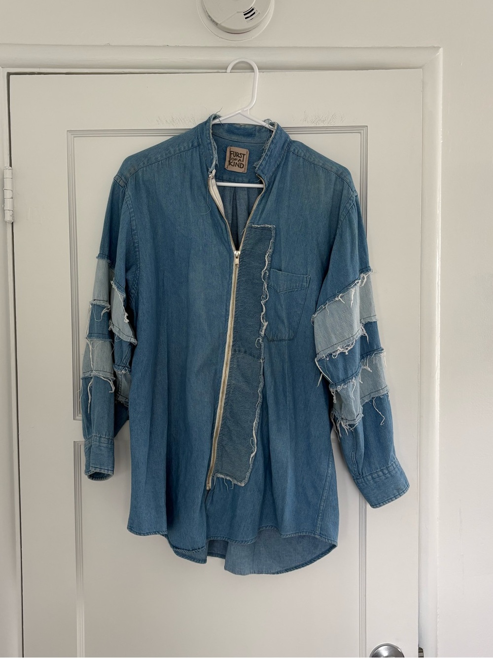 Furst Of A Kind denim zip up shirt